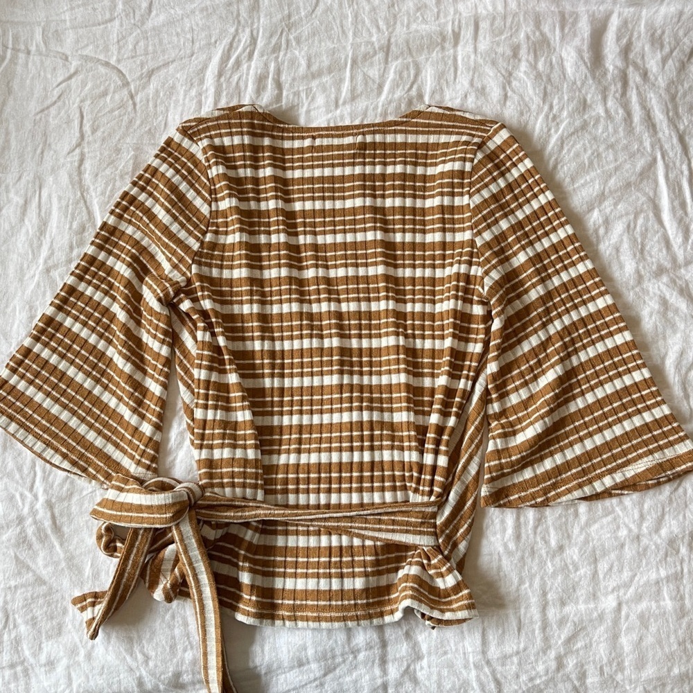 Socialite Ribbed Wrap Top - Picture 4 of 11